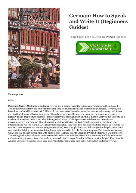 How to learn german picture