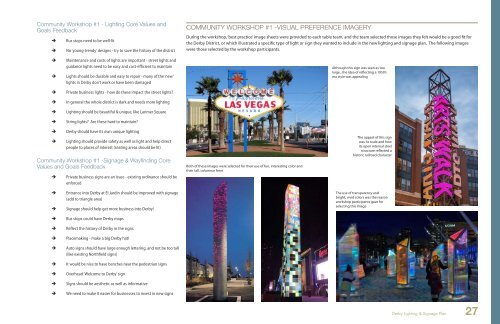 Derby Downtown Lighting & Signage Plan