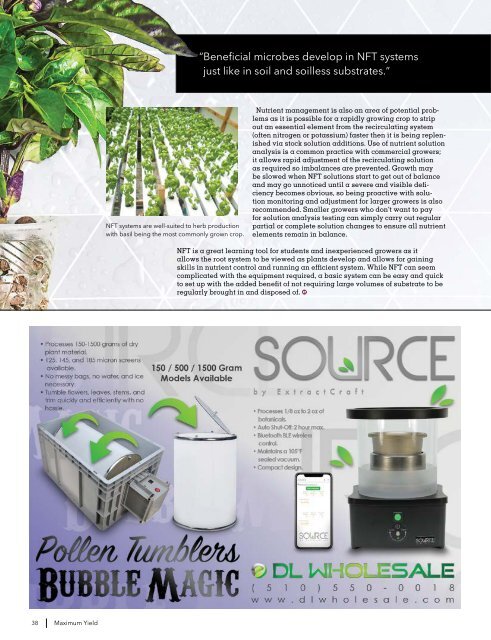 Maximum Yield Modern Growing | Vol. 21 Issue 01 2019