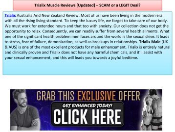 Trialix Muscle - Boosts The Production Of Testosterone In Body