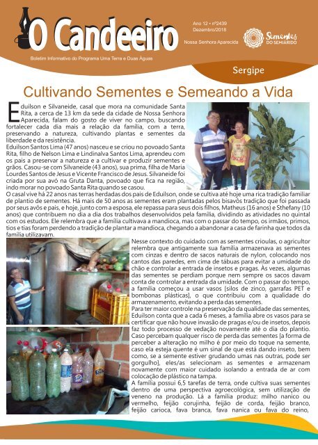 Cultivando Sementes e Semeando a Vida