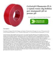 READ PDF Online CriArt3D Filamento PLA 1.75mm rosso 1kg bobina per stampanti 3D or penne 3D eBook PDF