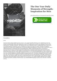 DOWNLOAD BOOK The One Year Daily Moments of Strength: Inspiration for Men BOOK ONLINE