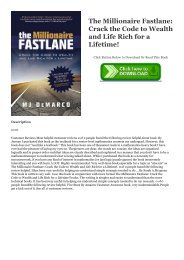 Download pdf The Millionaire Fastlane: Crack the Code to Wealth and Life Rich for a Lifetime! EPUB PDF