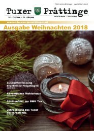 Tuxer Prattinge - Ausgabe Weihnachten 2018