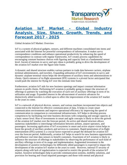 Aviation IoT Market