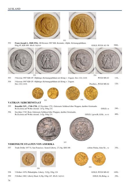 84. Auktion - Münzen & Medaillen - Premiumausgabe 