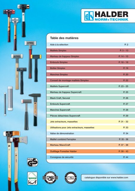 Maillets Supercraft - Halder France