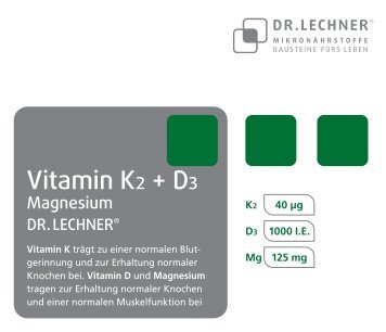 Vitamin K2 + D3 + Magnesium DR.LECHNER®
