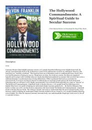 [ PDF ] The Hollywood Commandments: A Spiritual Guide to Secular Success EBOOK #pdf