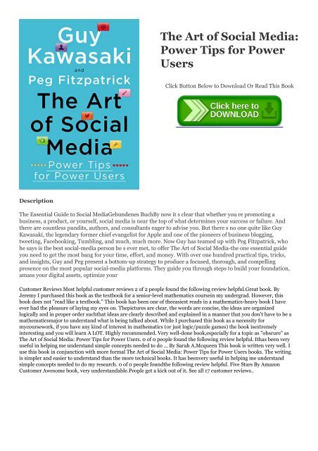 Power Tips for Power Users The Art of Social Media