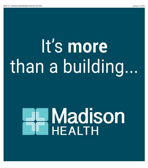 Madison Messenger - Madison Health Special Edition - January 13th, 2019