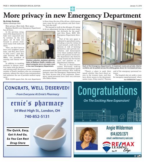 Madison Messenger - Madison Health Special Edition - January 13th, 2019