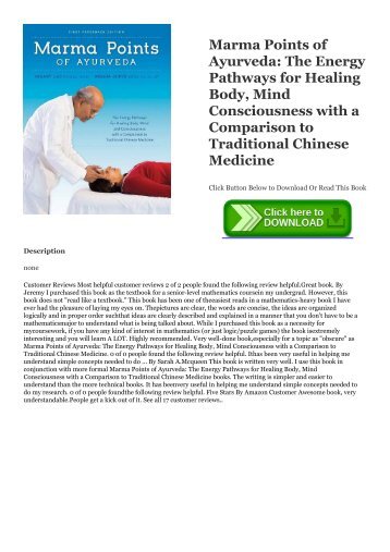 DOWNLOAD BOOK Marma Points of Ayurveda: The Energy Pathways for Healing Body, Mind   Consciousness with a Comparison to Traditional Chinese Medicine [R.A.R]