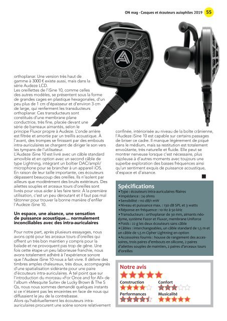 ON mag - Guide casques et écouteurs audiophiles 2019