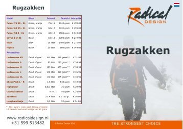 Rugzakken - Radical Design