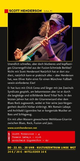 JazzTime Ravensburg Programm 01/2018