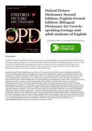 R.E.A.D. [BOOK] Oxford Picture Dictionary Second Edition: English-French Edition: Bilingual Dictionary for French-speaking teenage and adult students of English READ