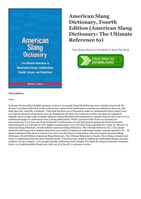 american dictionary of slang american dictionary of slang