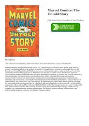 (Download) Marvel Comics: The Untold Story Best Ebook download