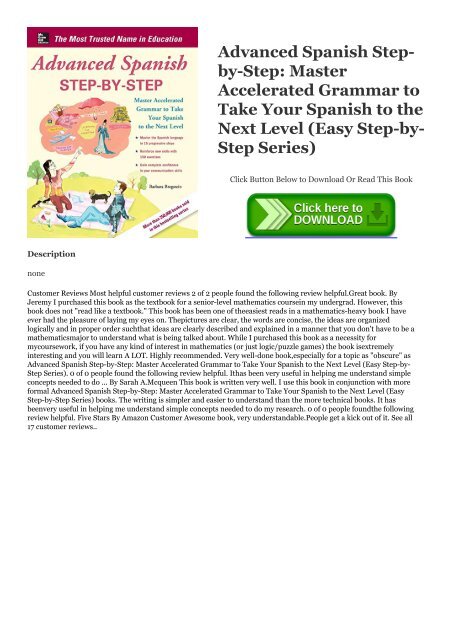 Pdf free^^ Easy Spanish Step-By-Step ^DOWNLOAD EBOOK#