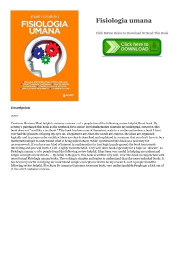 Download pdf Online Fisiologia umana Pdf books