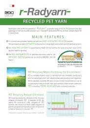 RECYCLED PET YARN - Radici Group