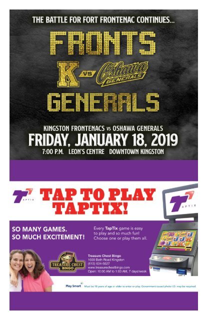 Kingston Frontenacs GameDay January 13, 2019