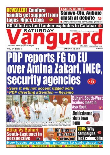 12012019 - PDP reporters FG to EU over Amina Zakari, INEC, security agencies