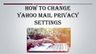 Change Yahoo Mail Privacy Settings