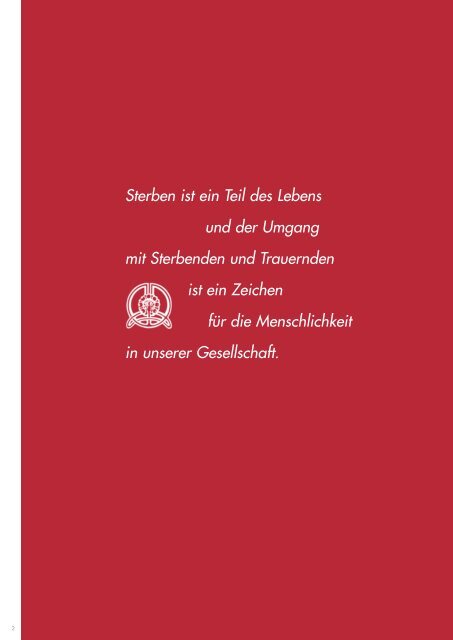 leben mit sterben, tod und trauer - Die Hamburger Gesundheitshilfe