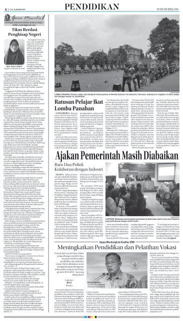 E - PAPER RADAR BEKASI EDISI 14 JANUARI 2019