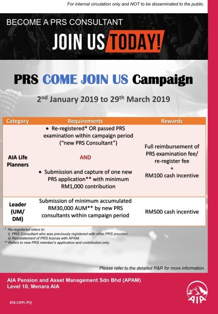 PRS Come Join Us Campaign