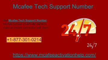 Call on McAfee Toll-free Phone Number +18773010214