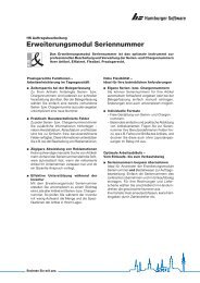 Erweiterungsmodul Seriennummer - Hamburger Software