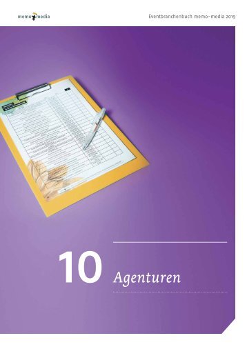 Eventbranchenbuch Agenturen 2019