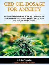 Cbd Oil Dosage For Anxiety