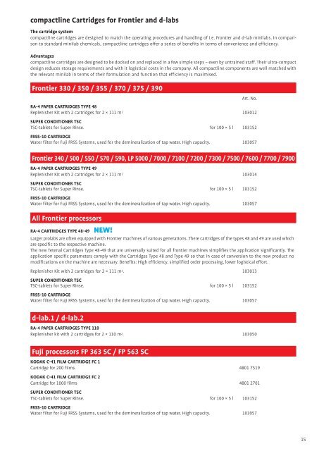 Imaging Chemicals & Paper Catalogue