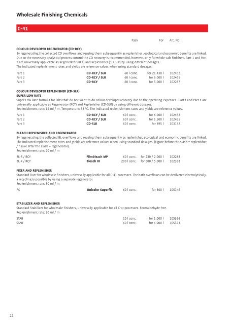 Imaging Chemicals & Paper Catalogue