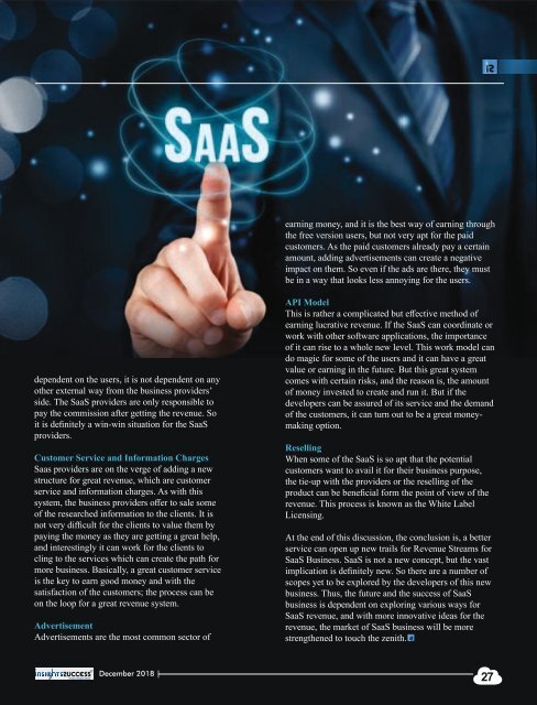 The 10 Best Performing SaaS Solution Providers 2018