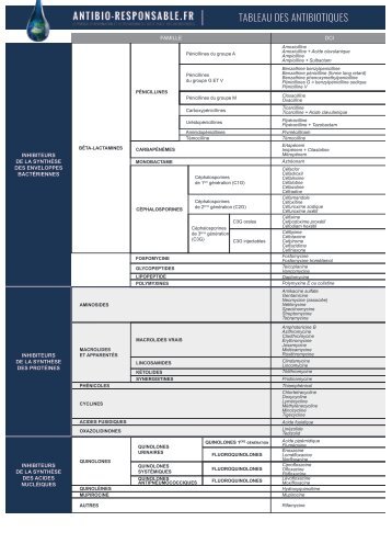 2018-01-11 -Tableau des antibiotiques