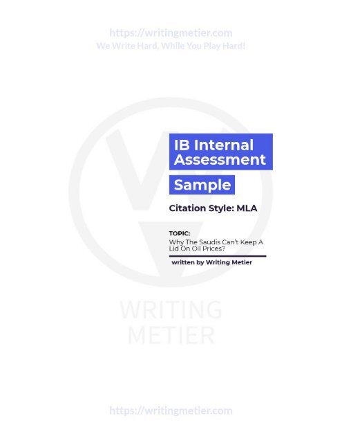 ib internal assessment writing service
