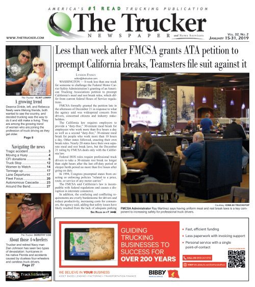 The Trucker Newspaper - January 15, 2019