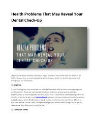 Health Problems That May Reveal Your Dental Check