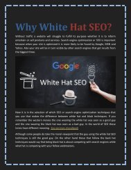 Why White Hat SEO