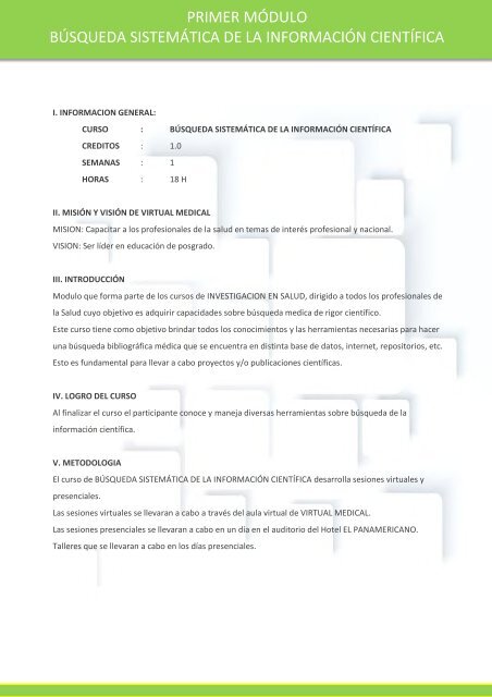 PROGRAMA MODULO I VIP 2019-1 