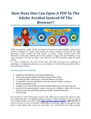How Does One Can Open A PDF In The Adobe Acrobat Instead Of The Browser? 