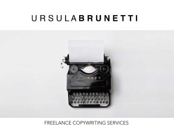 Rely Upon Ursula Brunetti for Quality Copywriting Services