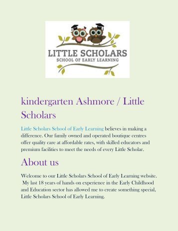 Preschool Ashmore / Little Scholars