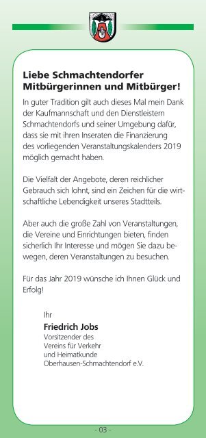 Veranstaltungskalender 2019